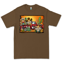Cacao western truck cowboy gnome background Premium Tee - BarkalooDesign