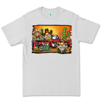 Dove Grey western truck cowboy gnome background Premium Tee - BarkalooDesign