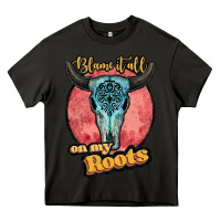 Asphalt blame it all on my roots white Heavy Core Tee - JahusDesignShop