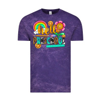 Cloud Purple hello preschool Vintage Tee - NancyCooperArtShop