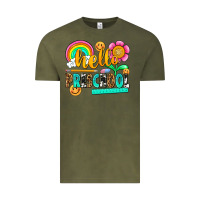 Vintage Olive hello preschool Vintage Tee - NancyCooperArtShop