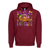 Burgundy Let them eat cake Zipper Hoodie - HowdyJamesFarm