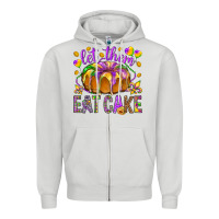 Dove Grey Let them eat cake Zipper Hoodie - HowdyJamesFarm
