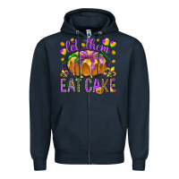 Navy Let them eat cake Zipper Hoodie - HowdyJamesFarm