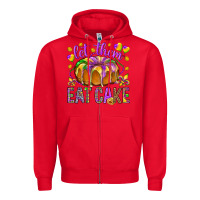 Red Let them eat cake Zipper Hoodie - HowdyJamesFarm