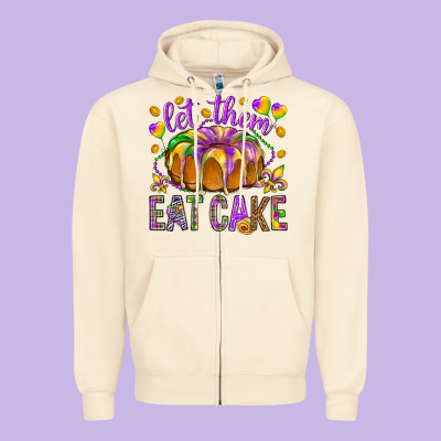Let Them Eat Cake Zipper Hoodie Designed By Howdyjamesfarm