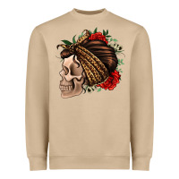 Mushroom leopard bandana and roses skull Heavyweight Sweatshirt - Jasminsmagicworld