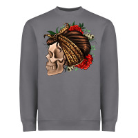 Storm leopard bandana and roses skull Heavyweight Sweatshirt - Jasminsmagicworld