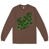 Chestnut Botanical Schefflera Illustrations Long Sleeve Tee - LillyAllenDesigns