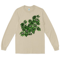 Mushroom Botanical Schefflera Illustrations Long Sleeve Tee - LillyAllenDesigns