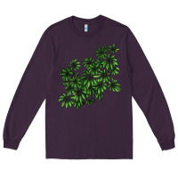 Plum Botanical Schefflera Illustrations Long Sleeve Tee - LillyAllenDesigns