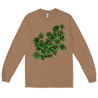 Toasted Coconut Botanical Schefflera Illustrations Long Sleeve Tee - LillyAllenDesigns
