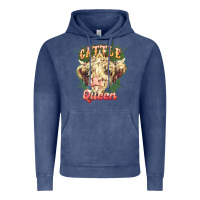 Vintage Denim cattle queen Vintage Hoodie - NancyCooperArtShop
