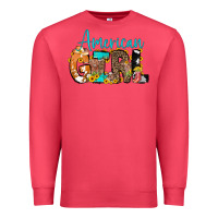 Cardinal American Girl, western Cowhide Premium Sweatshirt - CowCowDesign