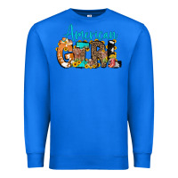 True Royal American Girl, western Cowhide Premium Sweatshirt - CowCowDesign