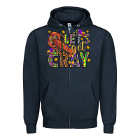Navy Let's get cray Zipper Hoodie - HowdyJamesFarm