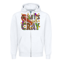 White Let's get cray Zipper Hoodie - HowdyJamesFarm