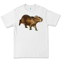 White Capybara Premium Tee - LillyAllenDesigns