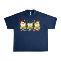 Navy christmas school bus Urban Heavy Tee - MaliasSmallBusiness