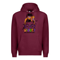 Burgundy spooky mama Premium Hoodie - JahusDesignShop