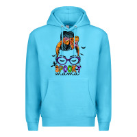 Ocean Blue spooky mama Premium Hoodie - JahusDesignShop