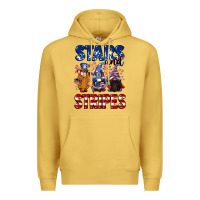 Antique Gold Stars and stripes gnomes 4th of july Premium Hoodie - CowGirlArtShop