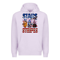 Lilac Stars and stripes gnomes 4th of july Premium Hoodie - CowGirlArtShop