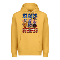 Mustard Stars and stripes gnomes 4th of july Premium Hoodie - CowGirlArtShop