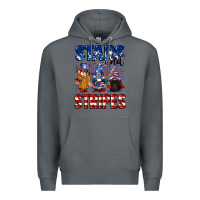 Rock Stars and stripes gnomes 4th of july Premium Hoodie - CowGirlArtShop