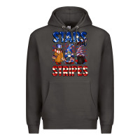 Smoke Stars and stripes gnomes 4th of july Premium Hoodie - CowGirlArtShop