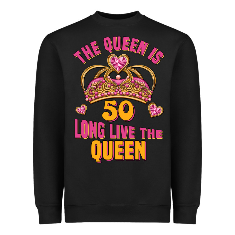 The Queen Is 50 Long Live The Queen Heavyweight Sweatshirt by Jasminsmagicworld | Teevron