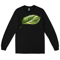 Black Golden Pothos Leaf Long Sleeve Tee - LillyAllenDesigns