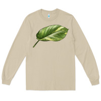 Mushroom Golden Pothos Leaf Long Sleeve Tee - LillyAllenDesigns