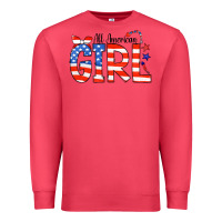 Cardinal All American Girl Bandana Premium Sweatshirt - CowCowDesign
