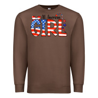 Chestnut All American Girl Bandana Premium Sweatshirt - CowCowDesign