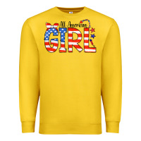 Lemon All American Girl Bandana Premium Sweatshirt - CowCowDesign
