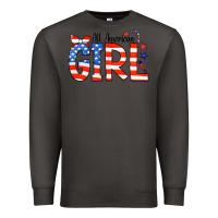 Smoke All American Girl Bandana Premium Sweatshirt - CowCowDesign