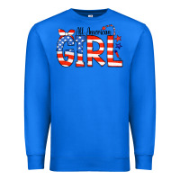 True Royal All American Girl Bandana Premium Sweatshirt - CowCowDesign