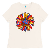 Bone america with american flag colors and sunflower with star Ladies Tee - Artiststas