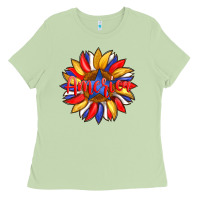 Matcha america with american flag colors and sunflower with star Ladies Tee - Artiststas