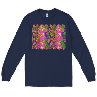 Navy mardi gras brushstrokes Long Sleeve Tee - RanaPortraitStore