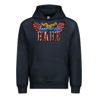 Navy American Babe With Sunflowers Urban Hoodie - LillyAllenDesigns