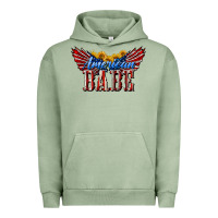 Pigment Oil Green American Babe With Sunflowers Urban Hoodie - LillyAllenDesigns