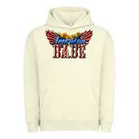 Pigment Pistachio American Babe With Sunflowers Urban Hoodie - LillyAllenDesigns