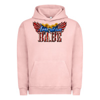 Pigment Salmon American Babe With Sunflowers Urban Hoodie - LillyAllenDesigns