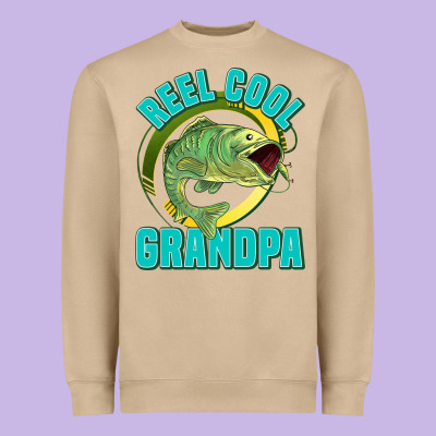 Reel Cool Grandpa Heavyweight Sweatshirt Designed By Jasminsmagicworld