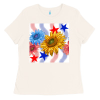 Bone patriotic sunflowers Ladies Tee - BundleAndBundleShop