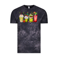 Cloud Black Christmas characters coffee cups Vintage Tee - MaliasSmallBusiness