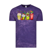 Cloud Purple Christmas characters coffee cups Vintage Tee - MaliasSmallBusiness