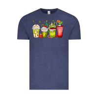 Vintage Denim Christmas characters coffee cups Vintage Tee - MaliasSmallBusiness